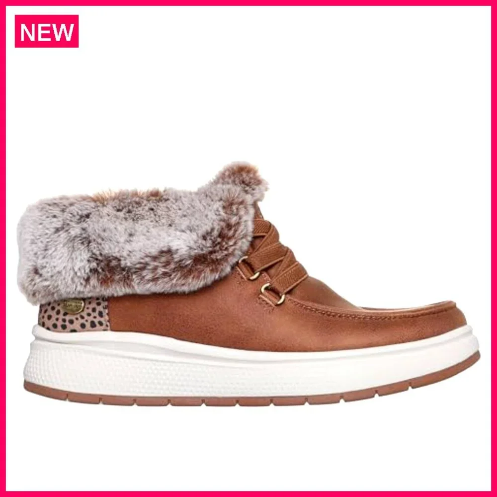 Women's Vegan Leather Boots with Faux Fur Collar & Memory Foam - Picture 5 of 6